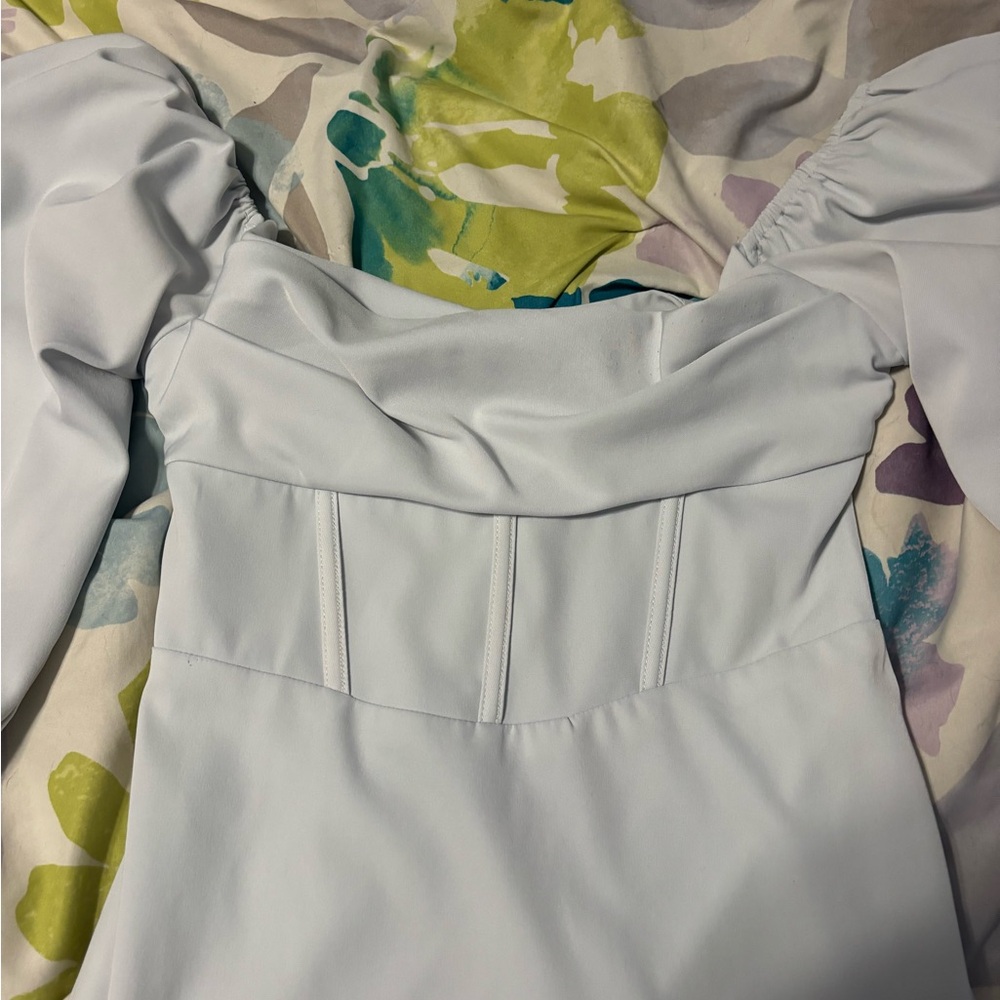 Princess Polly Light Gray Lillie Dress